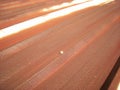 Rusty Metal Sheet Roof Close up Royalty Free Stock Photo