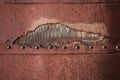 Rusty metal sheet with strong corrosion of metal,metal background