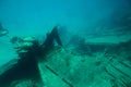 Rusty metal of shipwreck Royalty Free Stock Photo