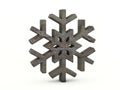 Rusty metal snowflake symbol