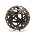 Rusty Metal Sphere Sculpture with Intersecting Bands Royalty Free Stock Photo