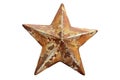 Rusty Metal Star Shines with Texture and Time on Dark Background with Vintage Design Royalty Free Stock Photo