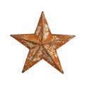Rusty Metal Star with Weathered Texture Royalty Free Stock Photo