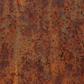 Rusty metal surface covered with iron oxide, displaying a Royalty Free Stock Photo