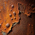 Rust varies in color from deep red to orange-brown, indicating oxidati Royalty Free Stock Photo