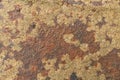 Rusty metal surface with textured corrosion patterns Royalty Free Stock Photo