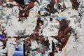 Rusty metal surface torn posters background