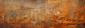 Rusty metal texture background, panoramic banner of old iron sheet with rust. Vintage grungy oxidized steel plate. Theme of Royalty Free Stock Photo