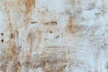 Rusty metal texture with scratches and cracks. paint traces. Blue and dirty orange colors. Copy space Royalty Free Stock Photo