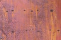 Rusty metal texture with scratches and cracks. paint traces. Red colors. Copy space Royalty Free Stock Photo