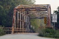 Metal Trusses Bridge on Warren County road Royalty Free Stock Photo