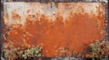 Rusty Metal Wall With Potted Plants - Color Field Explorations