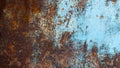 Rusty metallic texture. Oxidation of the metal. Grunge, steampunk, rock, vintage. Iron background, brown, red and blue Royalty Free Stock Photo