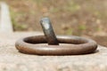 Rusty mooring ring Royalty Free Stock Photo