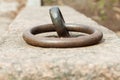 Rusty mooring ring Royalty Free Stock Photo