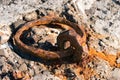 Rusty Mooring Ring in a Port Royalty Free Stock Photo