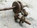 Rusty motor tool equipment Royalty Free Stock Photo