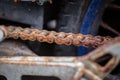 Rusty motorcycle chain