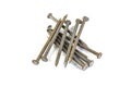 Rusty nails isolated on white. Royalty Free Stock Photo