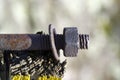 Rusty nut and bolt Royalty Free Stock Photo