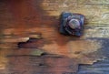 Rusty nut and bolt. Royalty Free Stock Photo