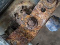 Rusty nut and bolt Royalty Free Stock Photo