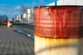 Rusty oil barrel Royalty Free Stock Photo