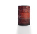 Rusty oil barrel