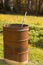 Rusty Old Barrel Royalty Free Stock Photo