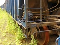 Rusty old railroad boxcar