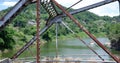 A rusty old bridge known as silver bridge in Naranjito Royalty Free Stock Photo