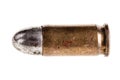 Rusty old bullet isolated