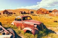 Rusty Old Car in the Ghost town of Bodie California USA Royalty Free Stock Photo