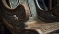 Rusty old car door handle, a relic generated by AI Royalty Free Stock Photo