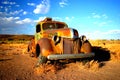 Rusty old car in Namibia