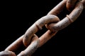 Rusty old chain. Royalty Free Stock Photo