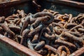 Rusty Old Chain in a Sea Port Royalty Free Stock Photo