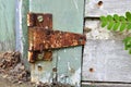 Rusty Old Door Hinge Close Up Royalty Free Stock Photo