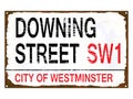 Downing Street Enamel Sign