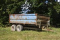 Rusty old farm trailer