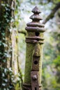 Old rusty metal gate post Royalty Free Stock Photo