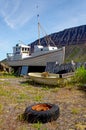 A rusty old fishing boat in Isafjordur - Iceland Royalty Free Stock Photo