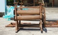 Rusty old iron Rubber Sheet Roller Machine Royalty Free Stock Photo
