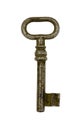 Rusty old key with bit