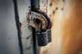 A rusty old lock on a door Royalty Free Stock Photo