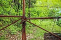 Rusty Old Locked Gate in Nature