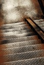 Rusty metallic stairs color photo Royalty Free Stock Photo