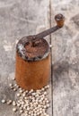 Rusty old pepper mill Royalty Free Stock Photo