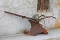 Rusty old plow with big knife