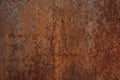 Rusty old sheet metal background, rust iron red.